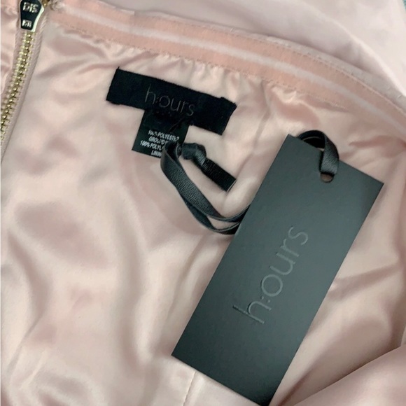 REVOLVE h:ours Mirabelle Blush Dress Nude Gloss Size L - Picture 4 of 5